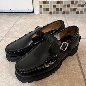 Sebago Georgina Loafers - Black Mary Jane Boat Shoes Style